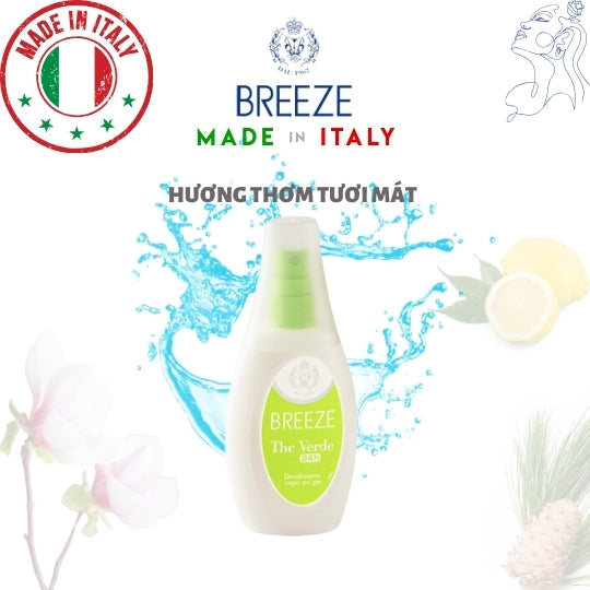 Xịt khử mùi nữ hương nước hoa Vapo Deodorant Breeze The Verde 75ml