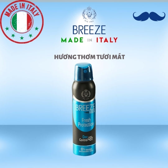 Xịt khử mùi nam hương nước hoa Spray Deodorant Breeze Men Fresh Protection 150ml