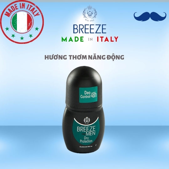 Lăn khử mùi nam hương nước hoa Roll On Breeze Men Dry Protection 50ml