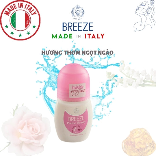 Lăn khử mùi nữ hương nước hoa Roll On Deodorant Breeze Perfect Beauty 50ml