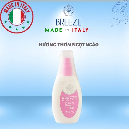 Xịt khử mùi nữ hương nước hoa Vapo Deodorant Breeze Perfect Beauty 75ml