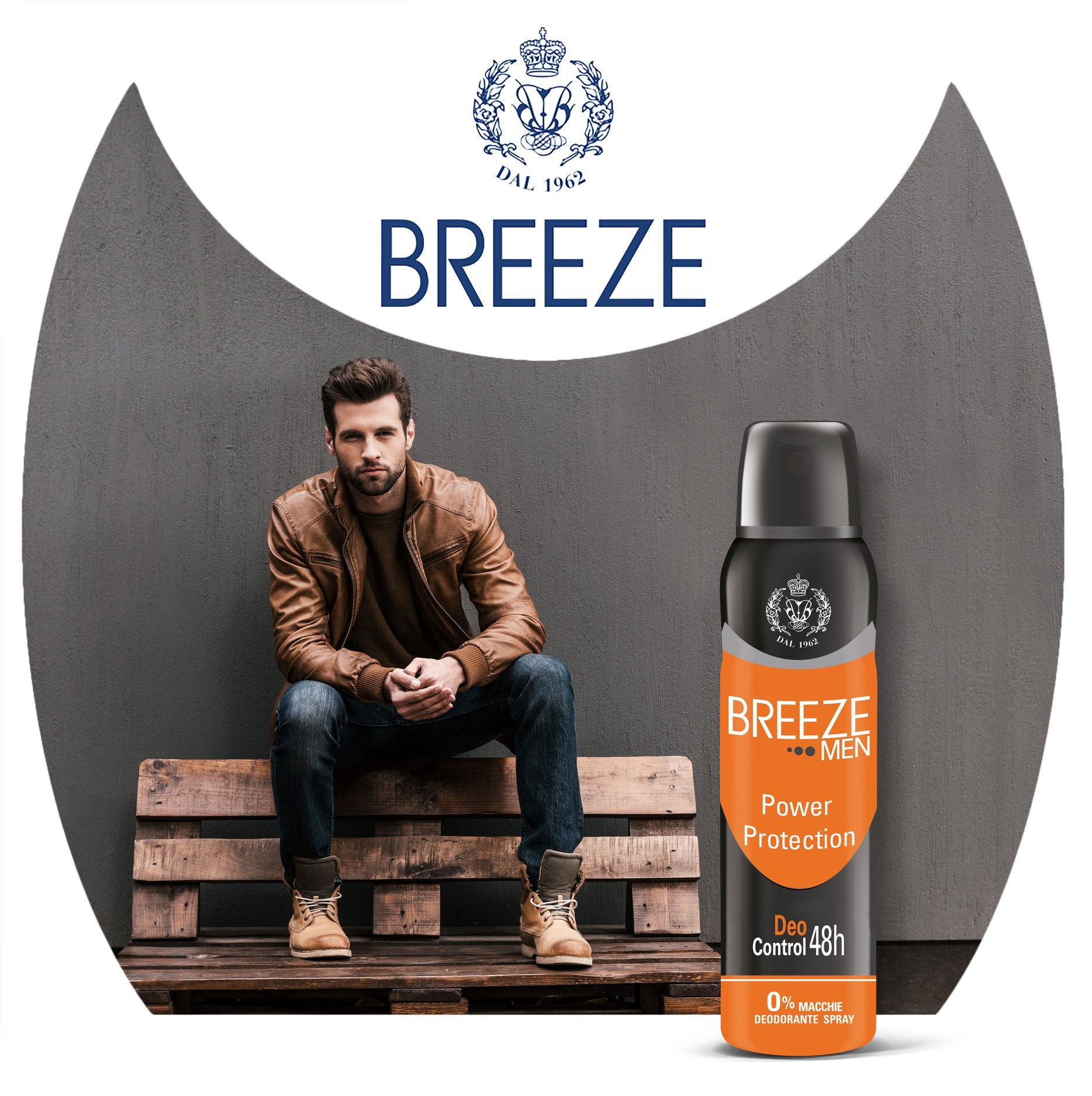 Xịt khử mùi nam hương nước hoa Spray Deodorant Breeze Men Power Protection 150ml - Just Đẹp