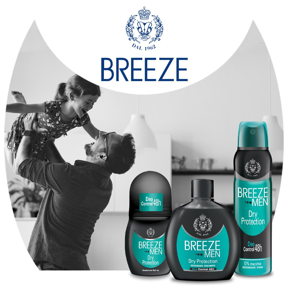 Lăn khử mùi nam Roll On Breeze Men Dry Protection 50ml - Just Đẹp