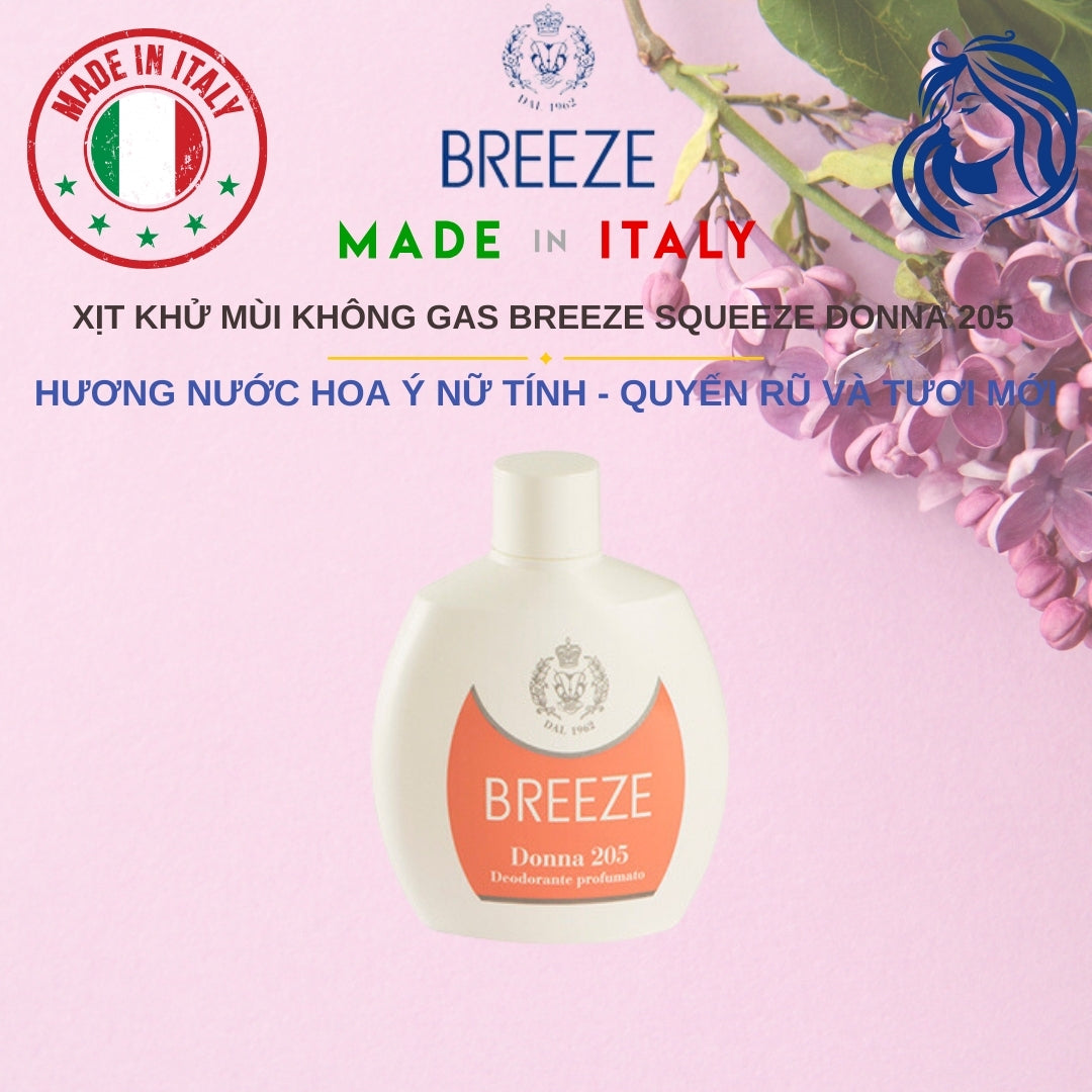 Breeze Squeeze Donna Fragrance Deodorant for Women 205 100ml