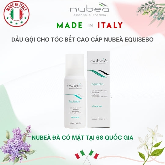 Dầu gội cho tóc bết cao cấp Nubeà Equisebo chiết xuất thiên nhiên chai 200ml - Made in Italy