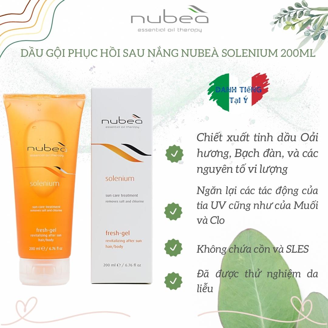 Dầu gội phục hồi sau nắng Nubeà Solenium 200ml - Just Đẹp