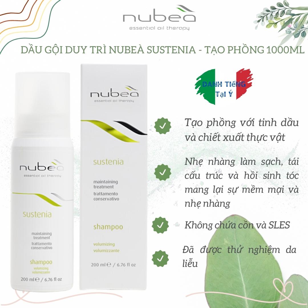 Dầu gội duy trì Nubeà Sustenia - Tạo phồng  1000ml - Just Đẹp