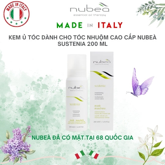 Kem ủ tóc dành cho tóc nhuộm cao cấp Nubeà Sustenia chiết xuất thiên nhiên chai 200ml - Made in Italy